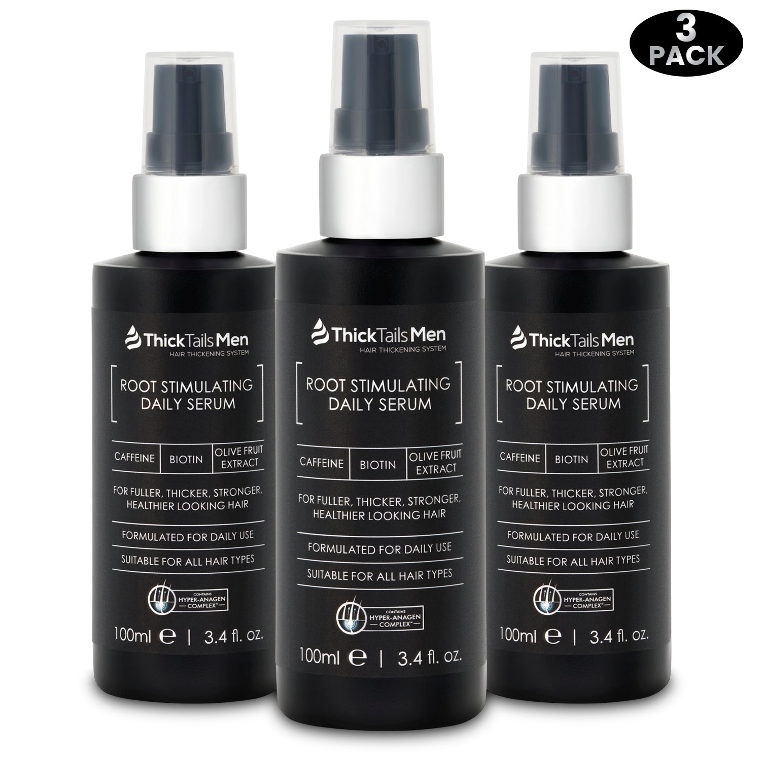 ThickTails Men’s Root Stimulating Leave-In Serum | 3 Pack (Buy 2, Get 1 Free)