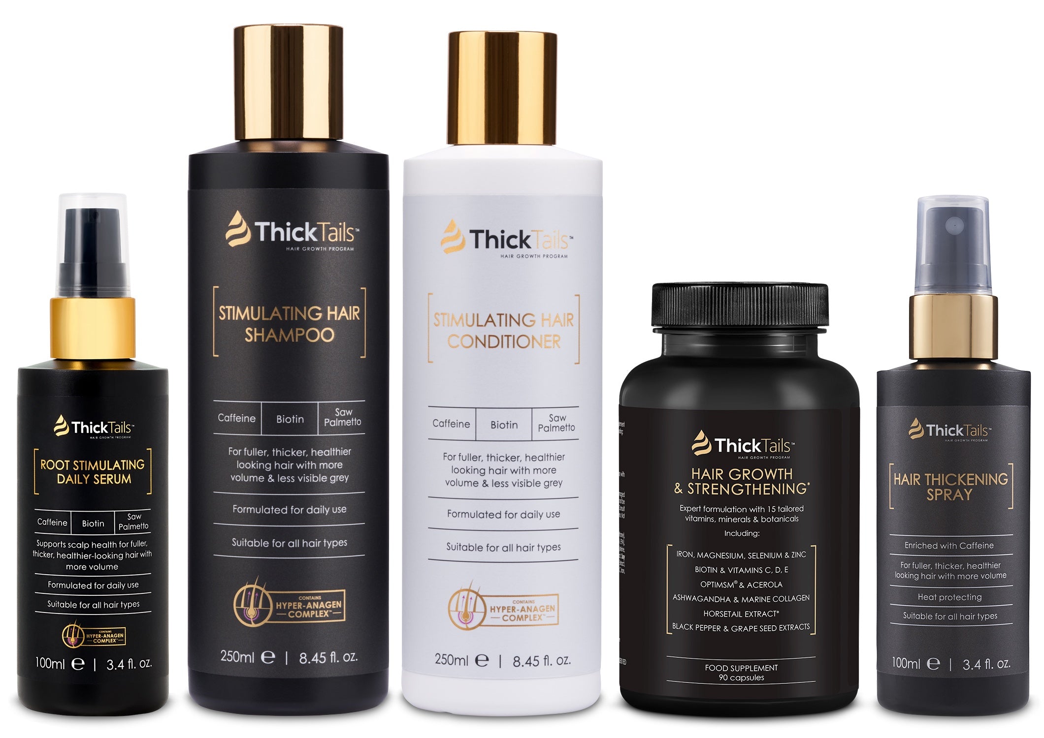ThickTails Full Ultimate Hair Thickening System | 5-Pack