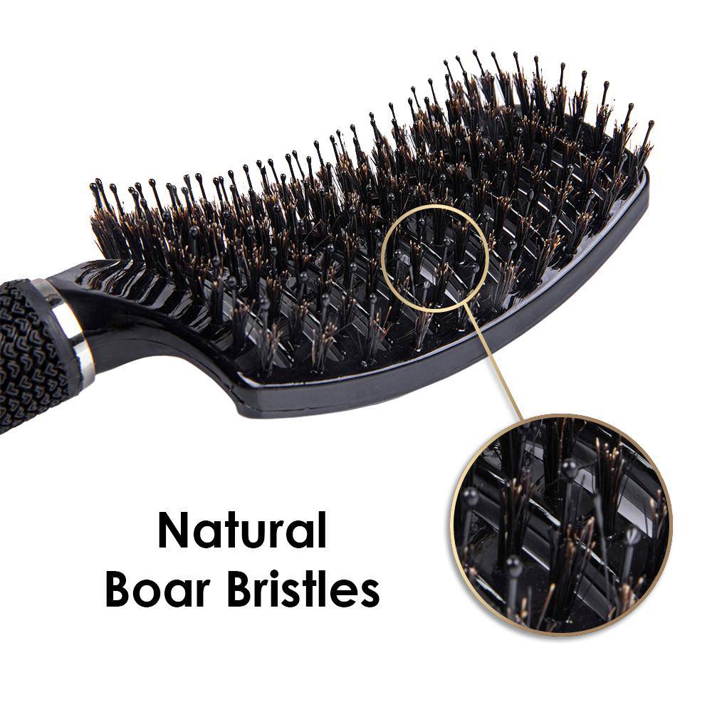 ThickTails Professional Vented Boar Bristle Hair Brushes | Set of 2