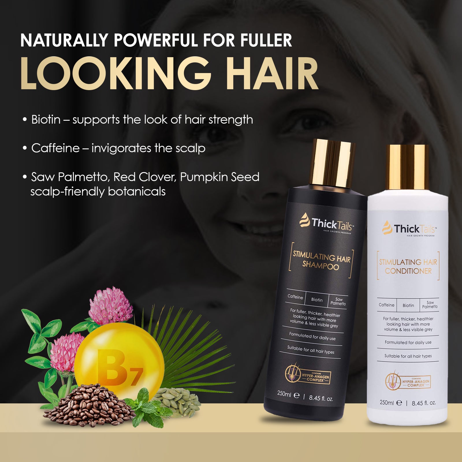 ThickTails Stimulating Hair Growth Shampoo & Conditioner | Dual Pack