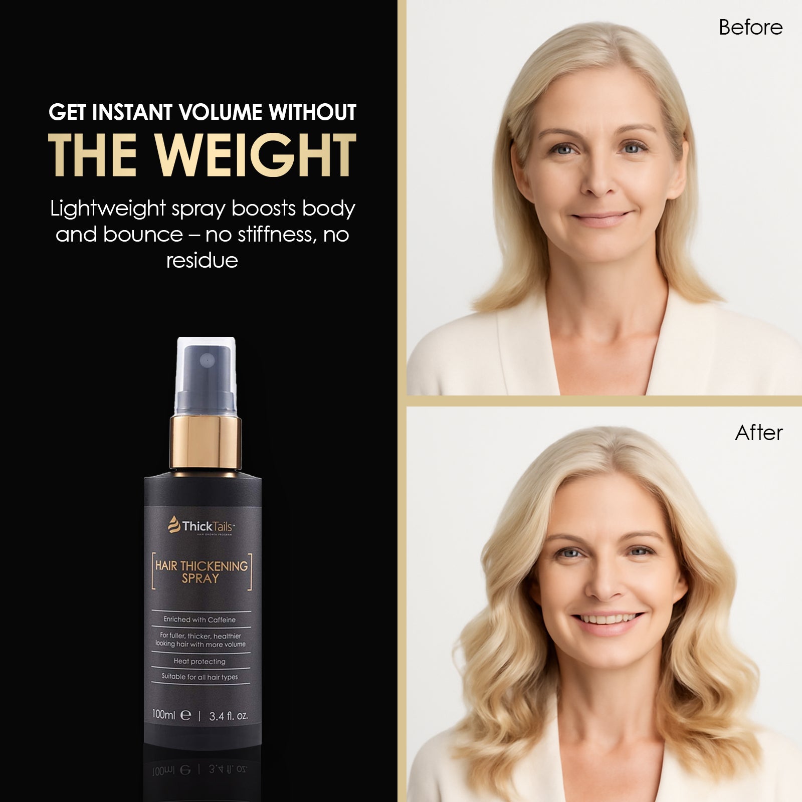 ThickTails Instant Hair Thickening Spray | 3.4fl.oz