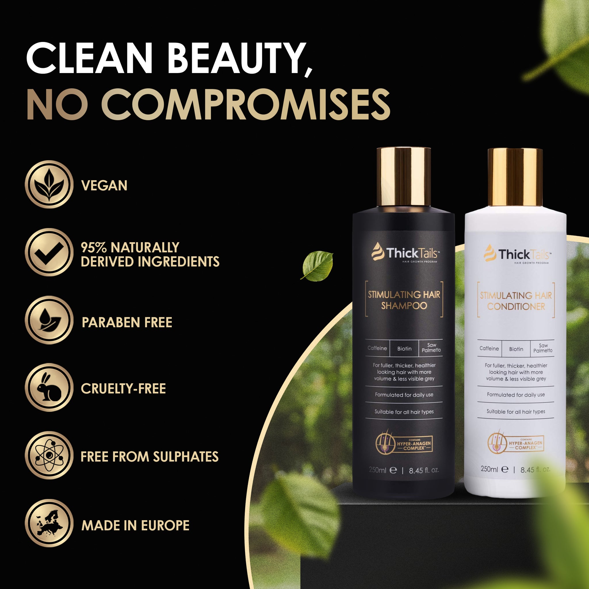 ThickTails Stimulating Hair Growth Shampoo & Conditioner | Dual Pack