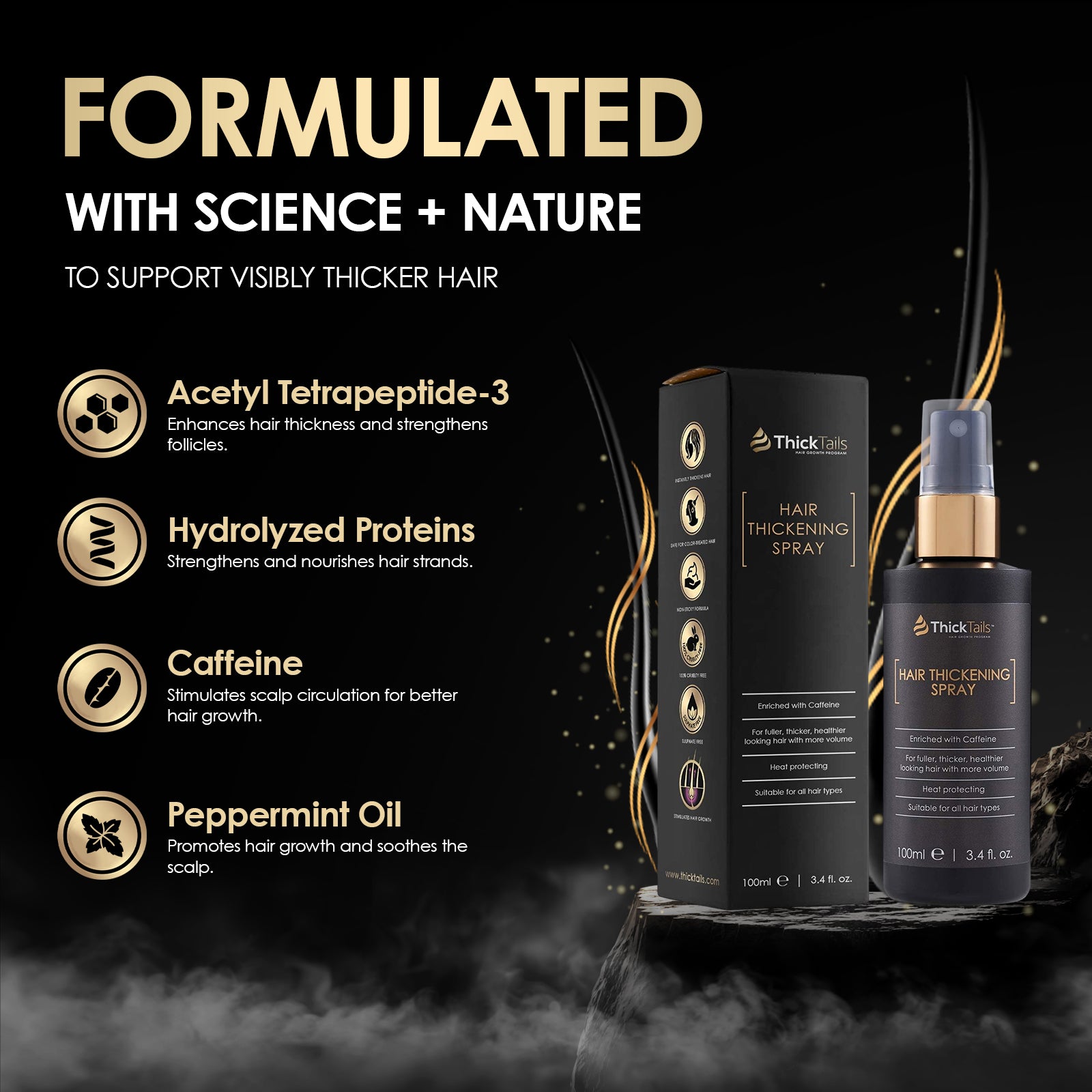ThickTails Instant Hair Thickening Spray | Buy 2, Get 1 FREE