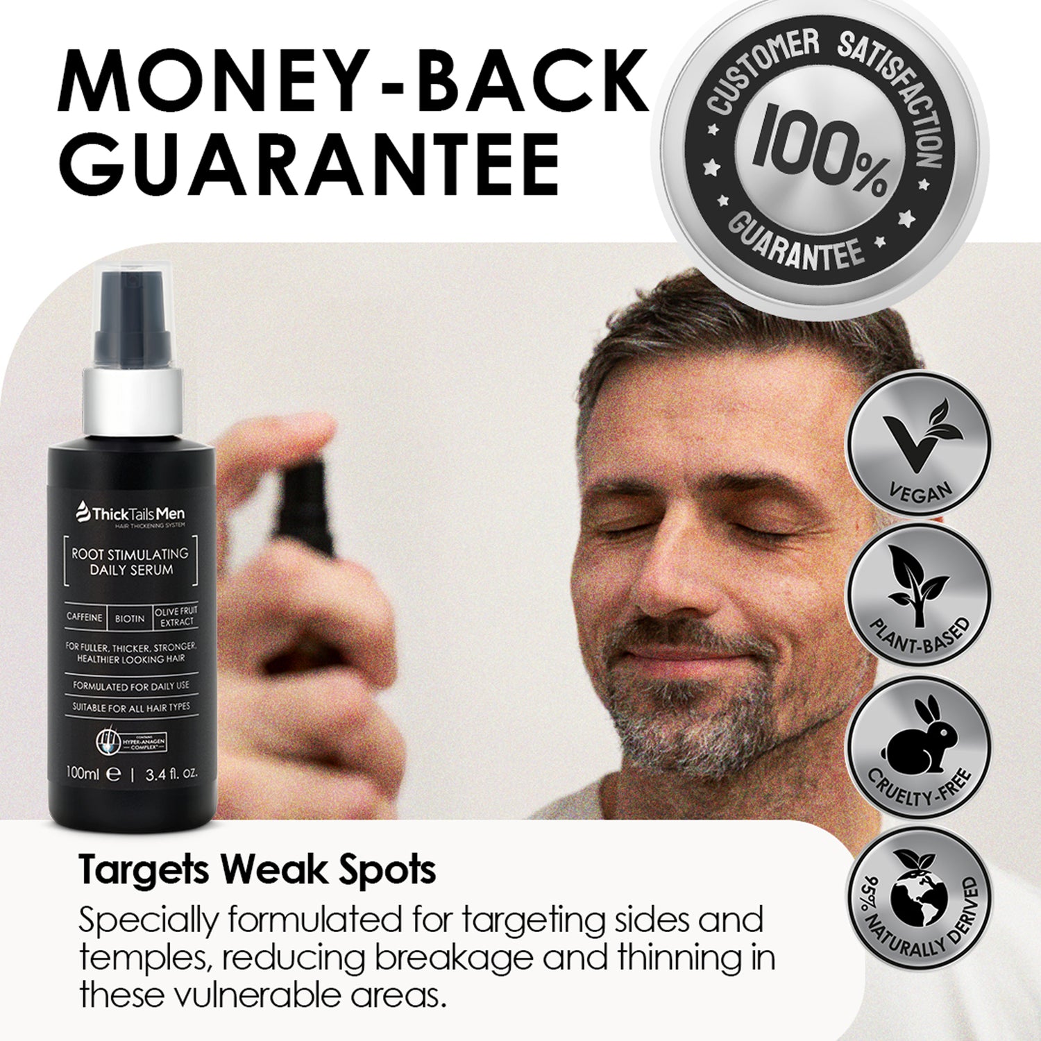 ThickTails Men’s Hair Revitalisation Bundle | 3 Pack for Hair Growth &amp; Scalp Health