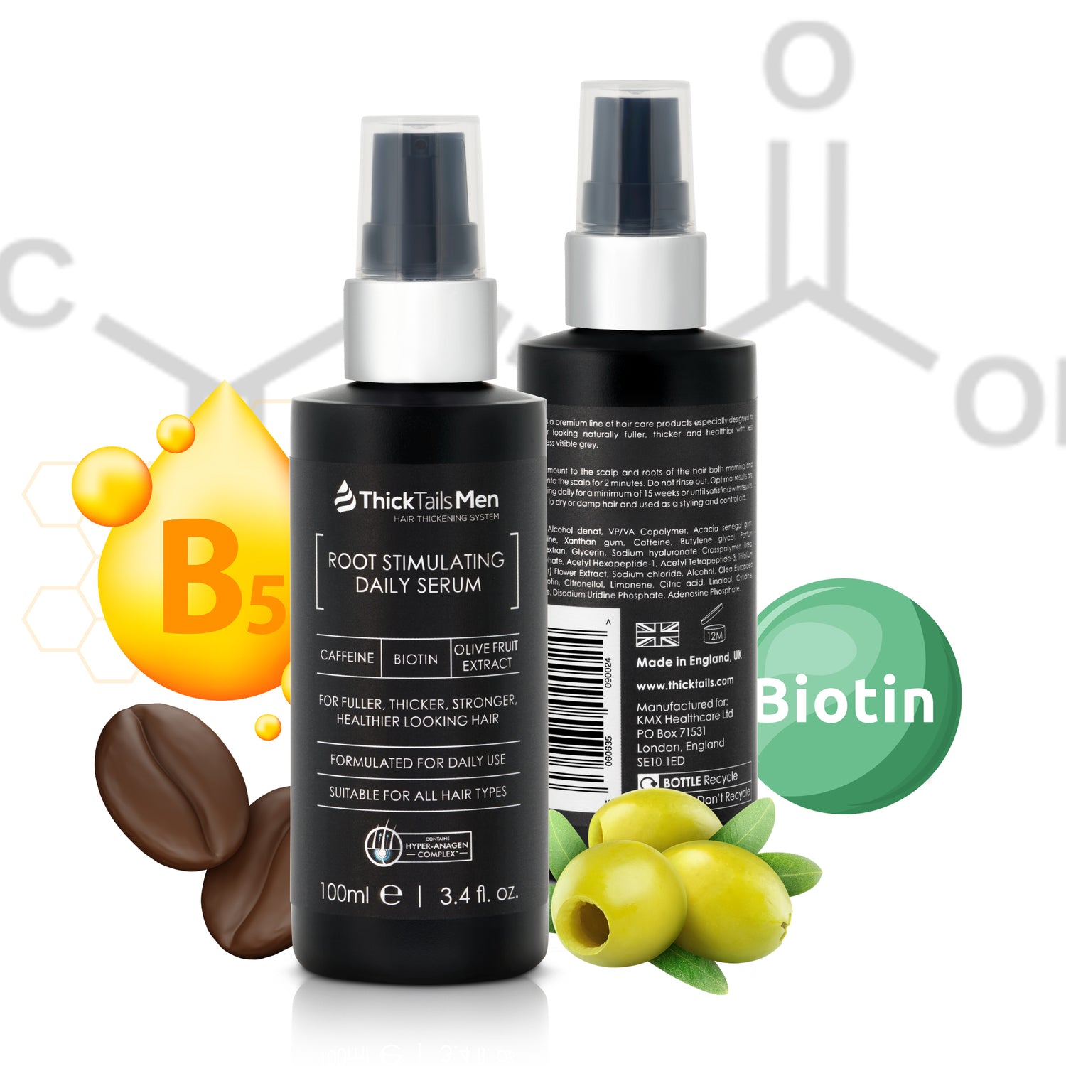 ThickTails Men’s Hair Revitalisation Bundle | 3 Pack for Hair Growth &amp; Scalp Health