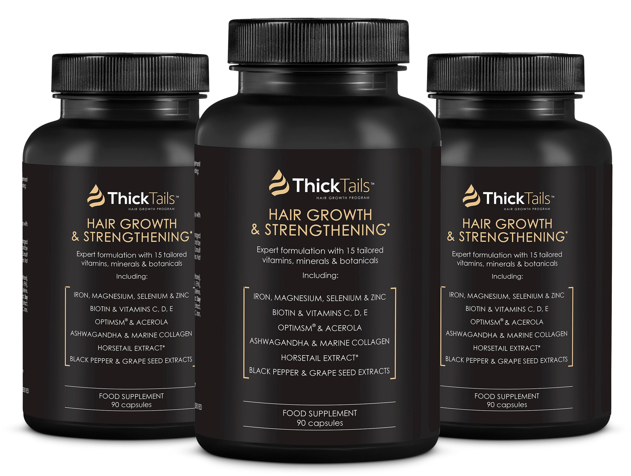 ThickTails Hair Growth & Strengthening Vitamins | 3 Months Supply | Buy 2, Get 1 Free