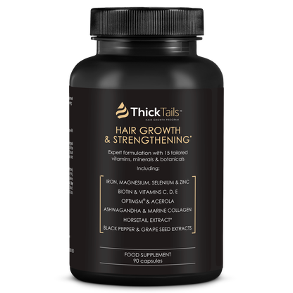 ThickTails Hair Growth &amp; Strengthening Vitamins | 90 Capsules | 1 Month Supply