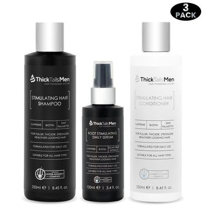 ThickTails Men’s Hair Revitalisation Bundle | 3 Pack for Hair Growth &amp; Scalp Health