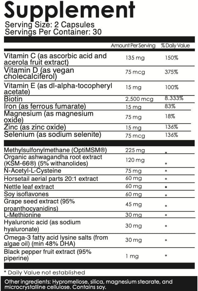 Hair Growth Vitamins - New &amp; Improved